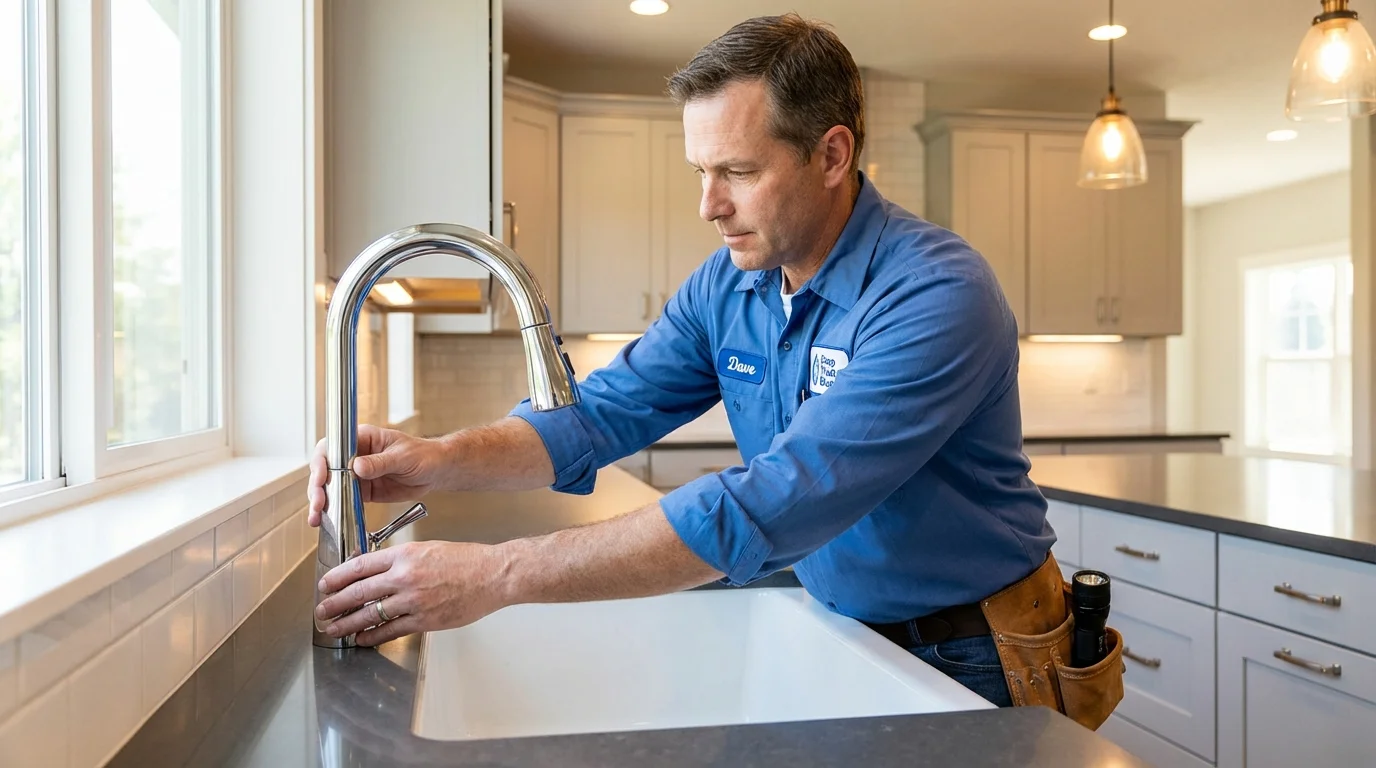 Kitchen faucet installation by Johns Plumbing LLC in North Little Rock